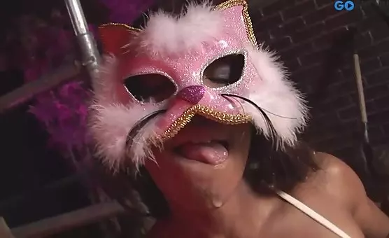 She Fucks Him Wearing Kitty Mask