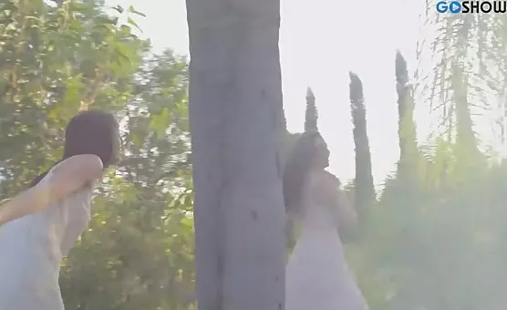 Brunette Unveils Outdoor Masturbation and Striptease